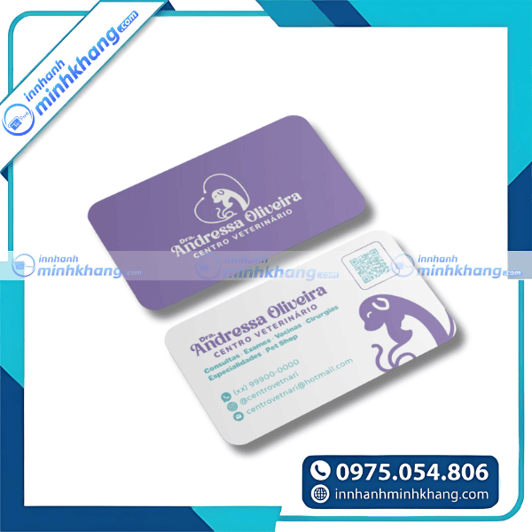 Mẫu card visit thú y đẹp chuyên nghiệp cho phòng khám thú cưng 