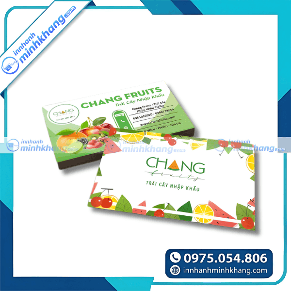Mẫu card visit cửa hàng trái cây thiết kế hiện đại