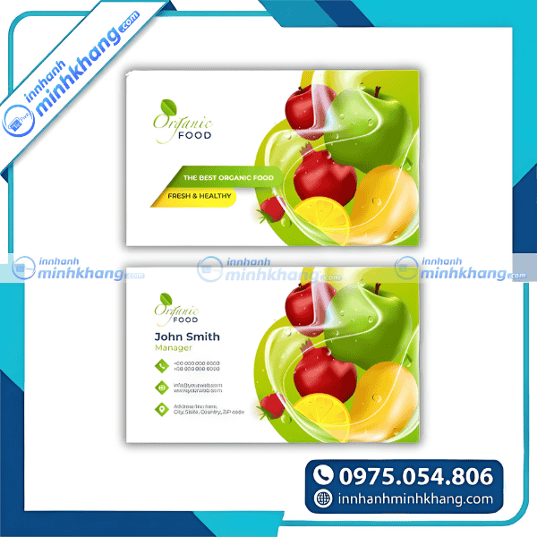 Mẫu card visit trái cây mini tiện lợi