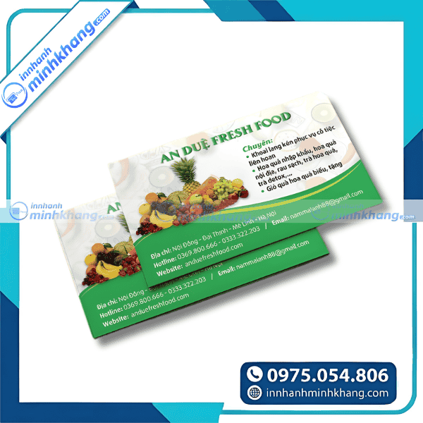 Mẫu card visit trái cây thương hiệu riêng ấn tượng