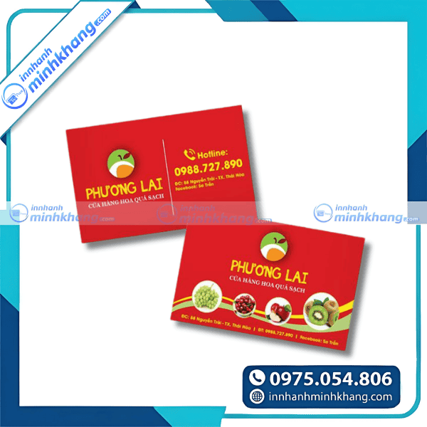 Mẫu card visit trái cây sạch ấn tượng