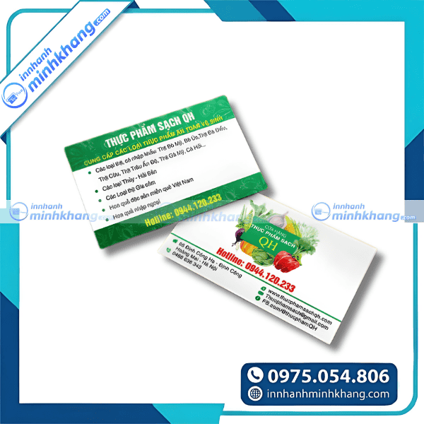 Mẫu card visit shop trái cây tươi đẹp mắt