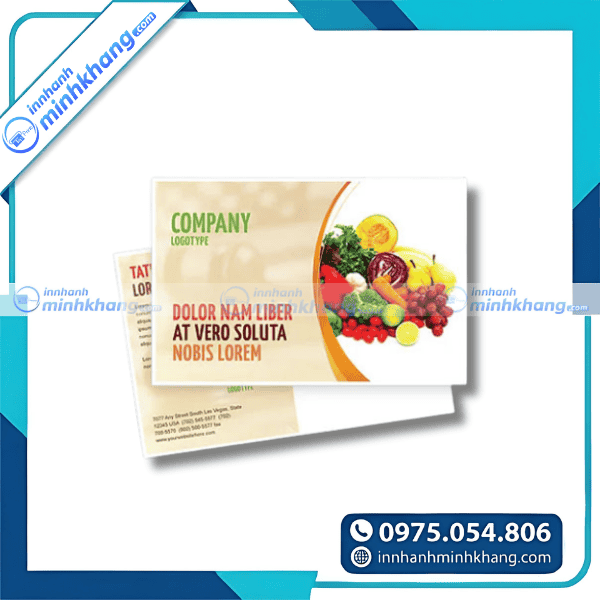 Mẫu card visit trái cây nhập khẩu cao cấp