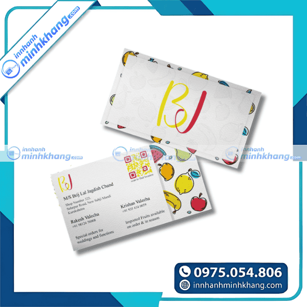 Mẫu thiết kế card visit trái cây sáng tạo