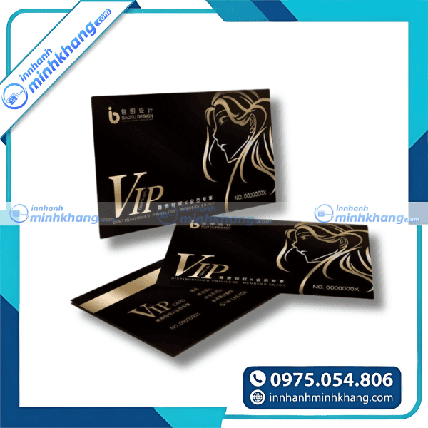 Mẫu card visit vip in nhũ vàng ấn tượng 