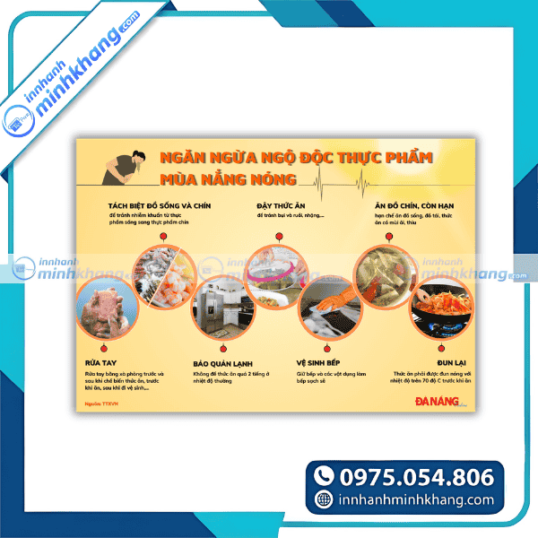 Mẫu thiết kế tờ rơi an toàn thực phẩm chuyên nghiệp ấn tượng