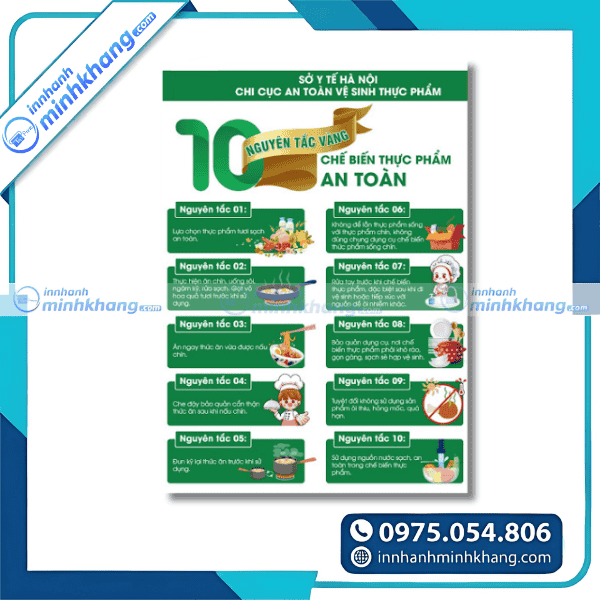 Mẫu tờ rơi kiểm soát vệ sinh thực phẩm trong chế biến