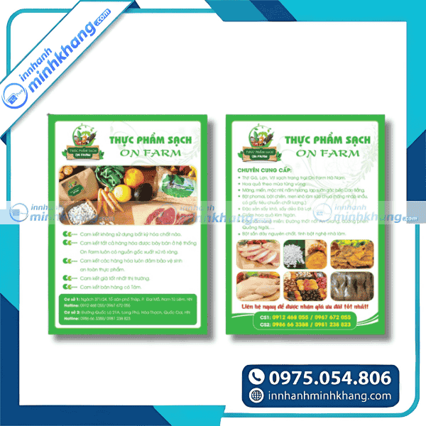 Mẫu tờ rơi kiểm tra nguồn gốc thực phẩm an toàn