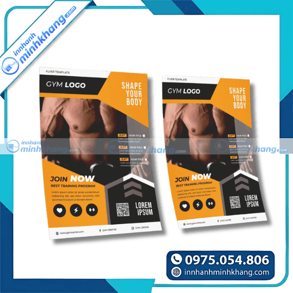 Mẫu tờ rơi fitness phong cách hiện đại trẻ trung 