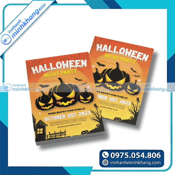 Mẫu tờ rơi halloween phong cách vintage cổ điển huyền bí