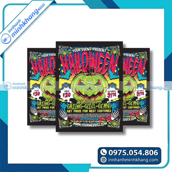 Mẫu thiết kế flyer halloween hiện đại dành cho event
