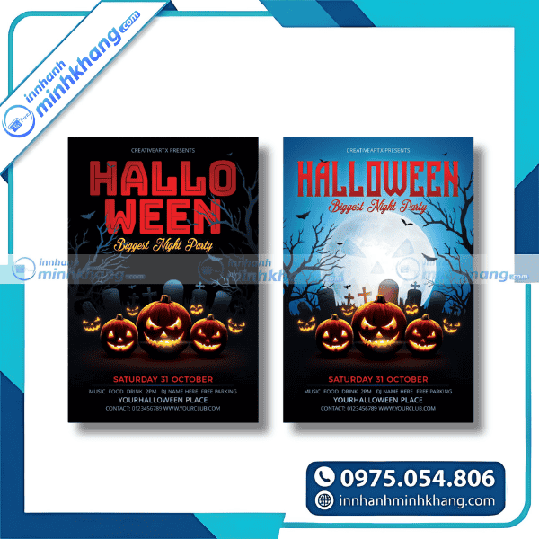 Mẫu tờ rơi halloween quảng bá tiệc hóa trang độc đáo