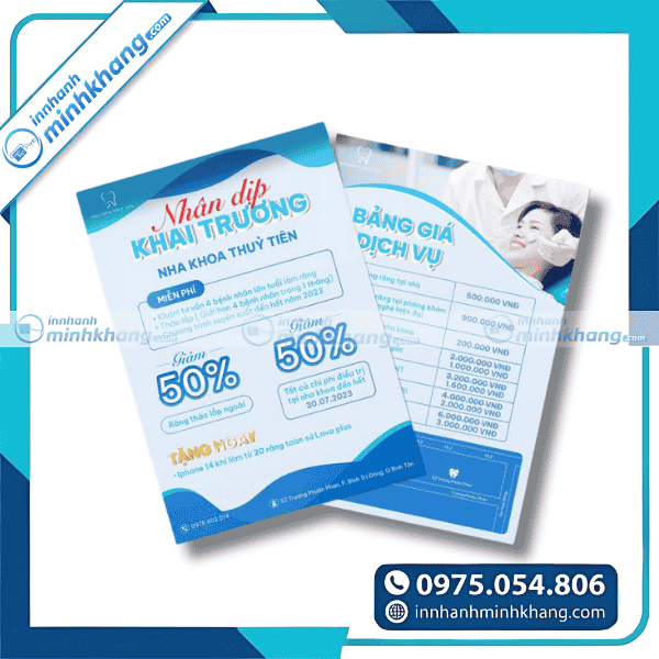 Mẫu tờ rơi nha khoa quảng cáo phòng khám uy tín