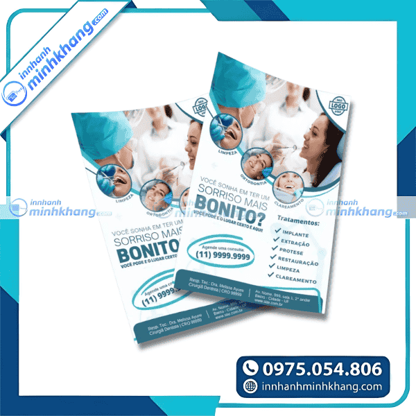 Mẫu thiết kế tờ rơi nha khoa theo yêu cầu riêng