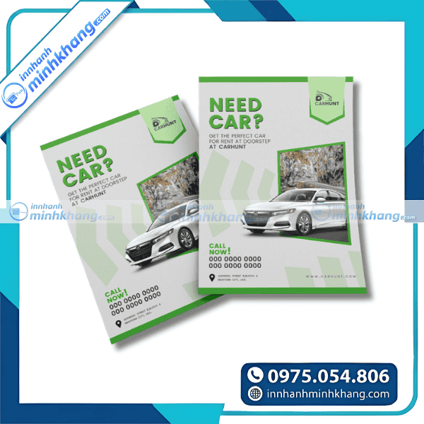 Mẫu tờ rơi showroom xe hơi cao cấp ấn tượng