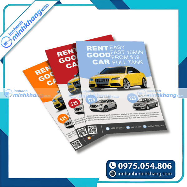 Mẫu tờ rơi showroom ô tô phong cách hiện đại 