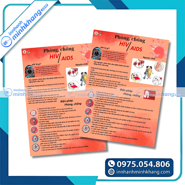Mẫu tờ rơi tuyên truyền phòng chống HIV phát tay cộng đồng