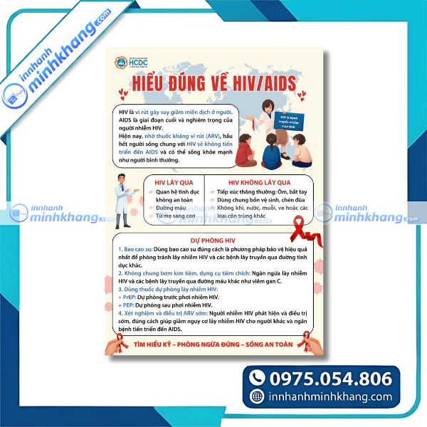 Mẫu tờ rơi cung cấp thông tin về phòng chống HIV 