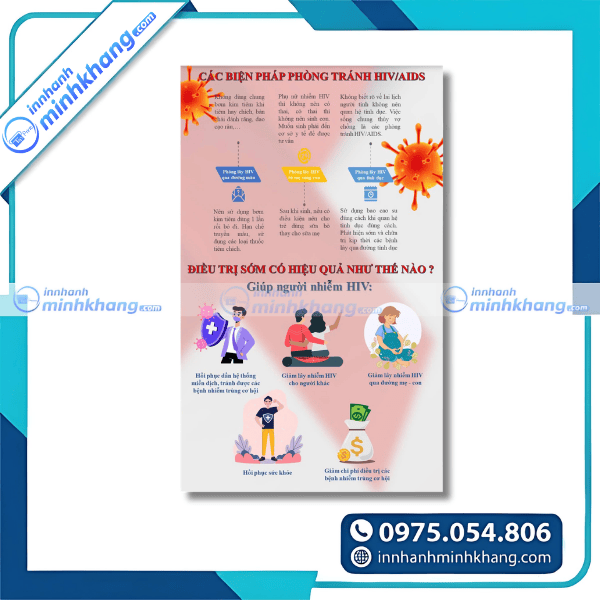 Mẫu thiết kế tờ rơi tuyên truyền HIV AIDS không kỳ thị nhân văn hiệu quả