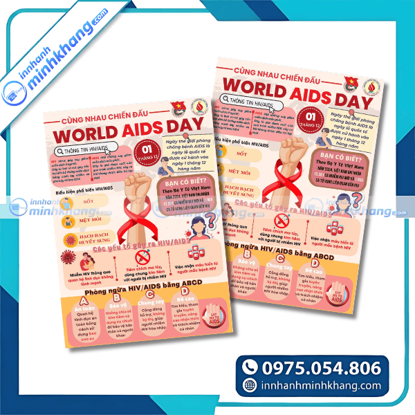 Mẫu tờ rơi phòng chống HIV dành cho cộng đồng đẹp chuyên nghiệp