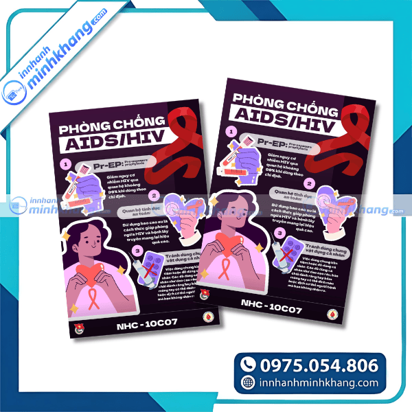 Mẫu tờ rơi tuyên truyền phòng chống HIV phát tay khu dân cư