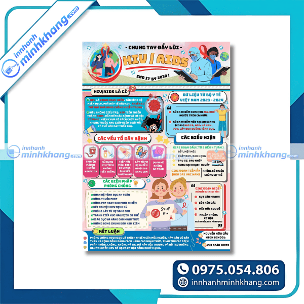 Mẫu tờ rơi phòng chống HIV dành cho giới trẻ thiết kế hiện đại bắt mắt