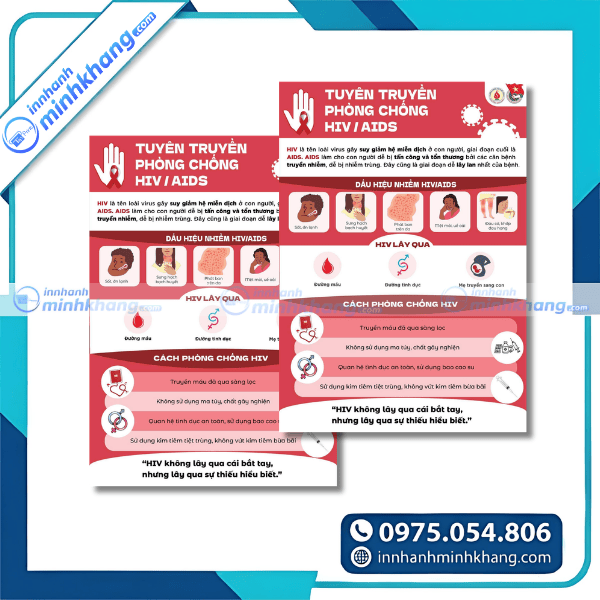 Mẫu tờ rơi phòng chống HIV dành cho công nhân lao động nhập cư