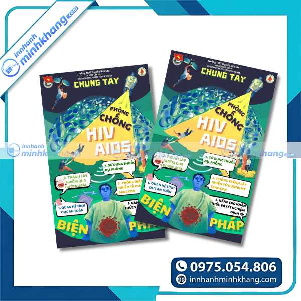 Mẫu in tờ rơi phòng chống HIV chất lượng cao