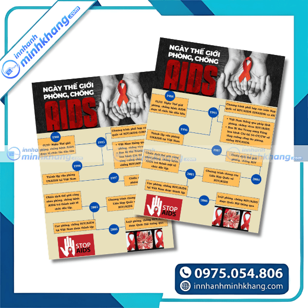 Mẫu tờ rơi phòng chống HIV nhân Ngày Thế Giới Phòng Chống AIDS 1 tháng 12