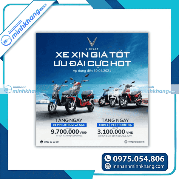 Mẫu thiết kế tờ rơi xe điện giá rẻ dành cho cửa hàng
