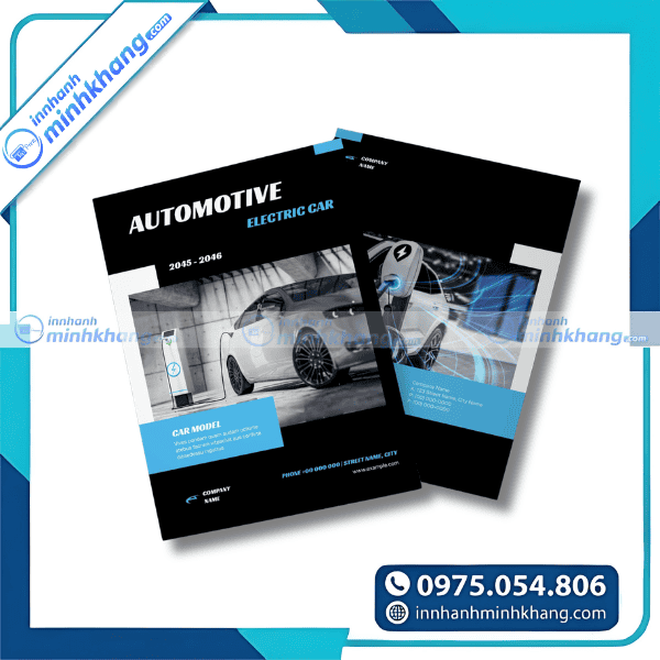 Mẫu thiết kế tờ rơi xe điện chuyên nghiệp cho doanh nghiệp