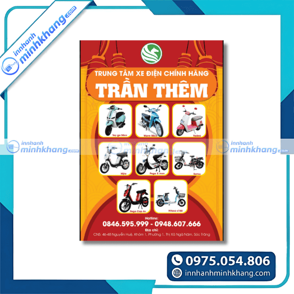 Mẫu tờ rơi quảng cáo xe điện đơn giản mà hiệu quả