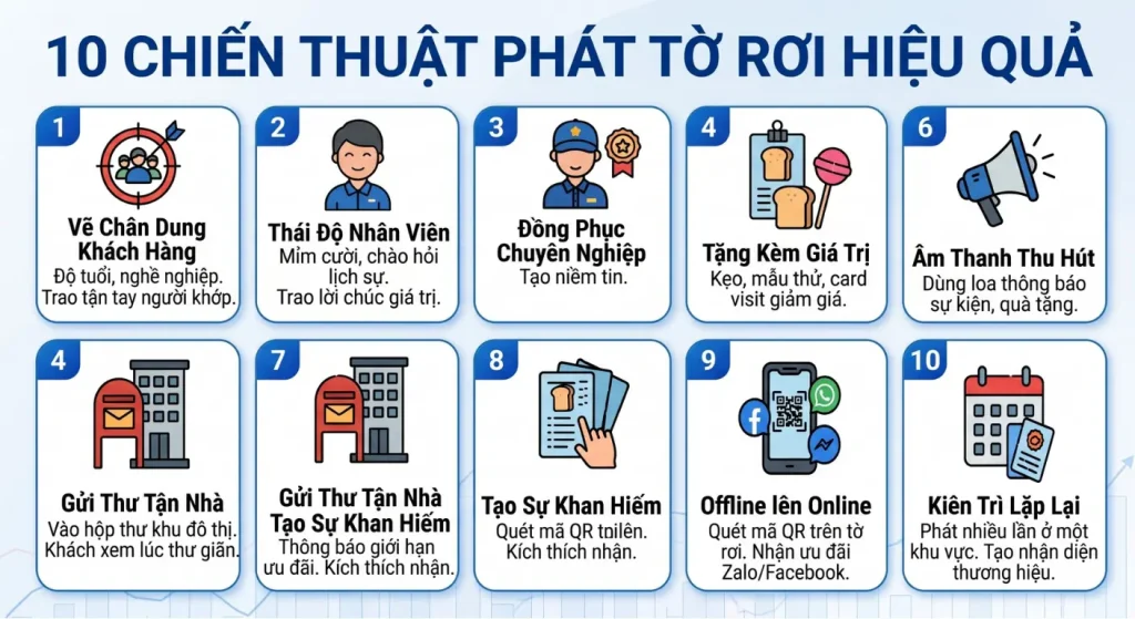 10 chiến thuật phát tờ rơi hiệu quả mang lại doanh thu ngay lập tức