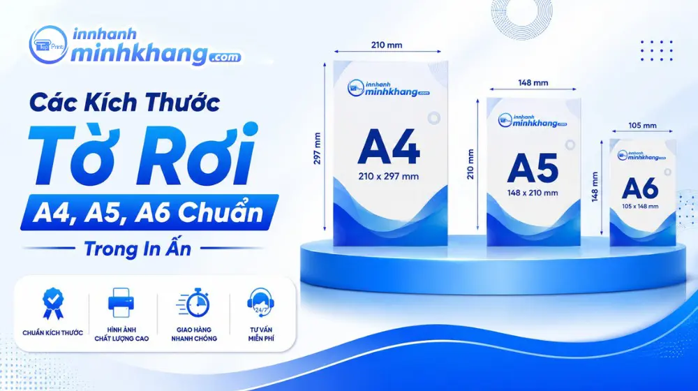 Các Kích Thước Tờ Rơi A4, A5, A6 Chuẩn Trong In Ấn