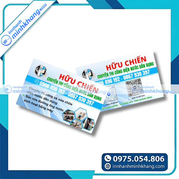 Mẫu card visit thợ sửa ống nước đẹp và chuyên nghiệp