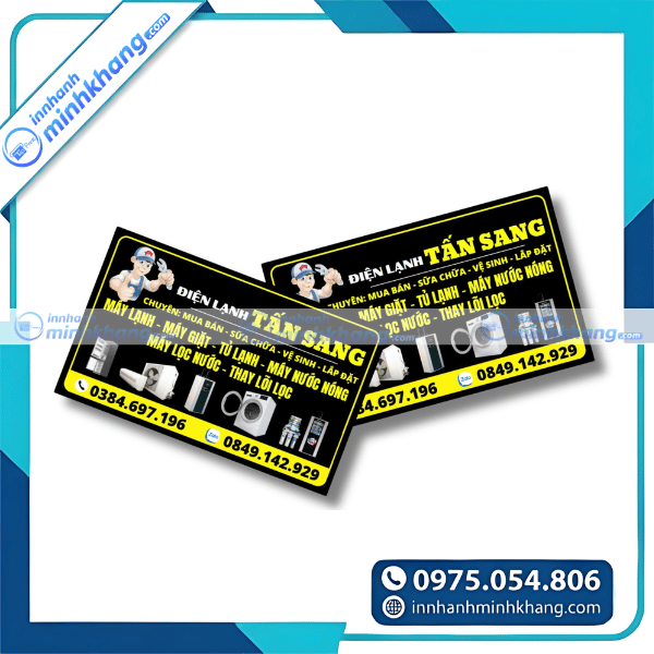 Mẫu danh thiếp điện nước giúp tăng độ nhận diện thương hiệu