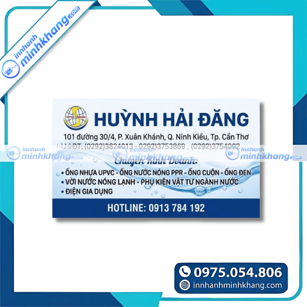Mẫu card visit thợ điện nước đẹp dành cho dịch vụ sửa chữa dân dụng