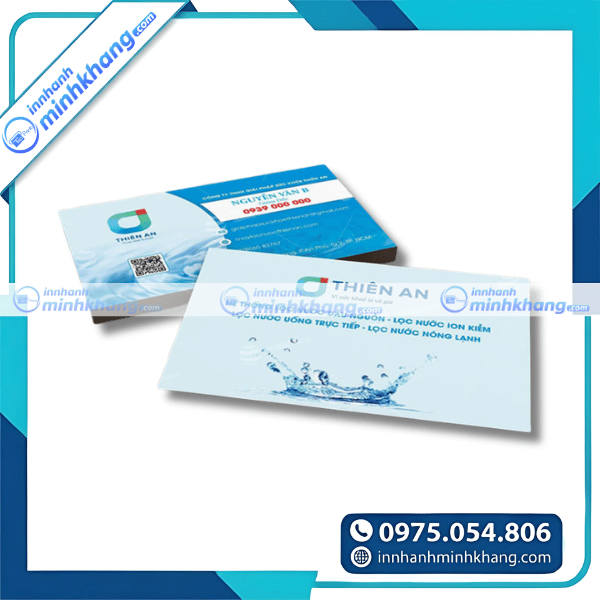 Mẫu danh thiếp điện nước với phong cách chuyên nghiệp sang trọng