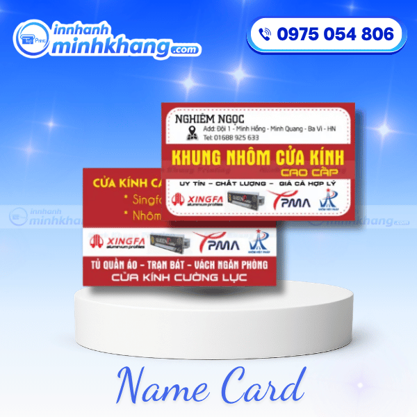 Card Visit Nhôm Kính