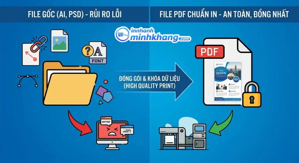 Định dạng file PDF chuẩn khi in ấn tờ rơi