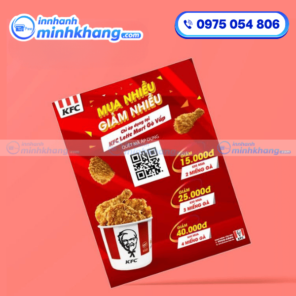 Mẫu kích thước tờ rơi cho ngành F&B
