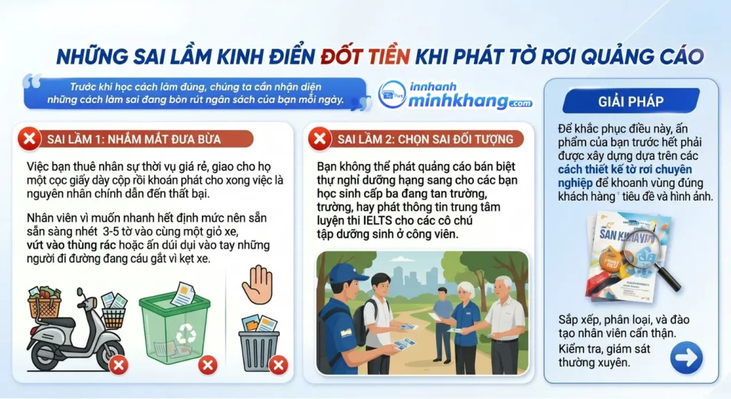 Những sai lầm thường gặp làm bạn phát tờ rơi không hiệu quả