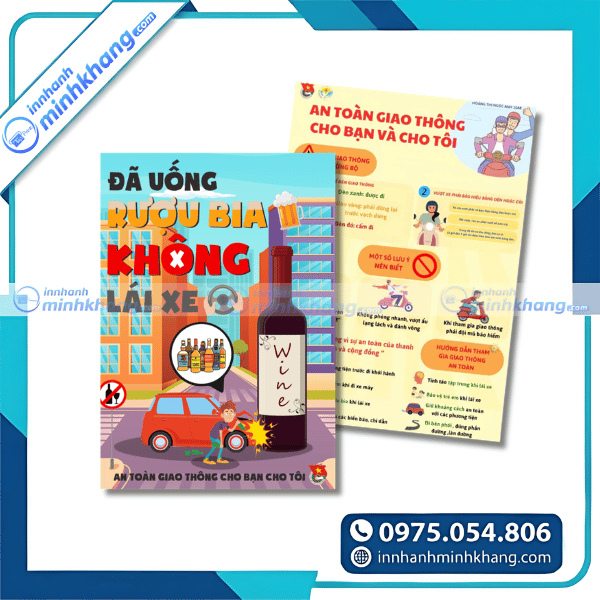 Mẫu tờ rơi an toàn giao thông thiết kế rõ ràng dễ hiểu