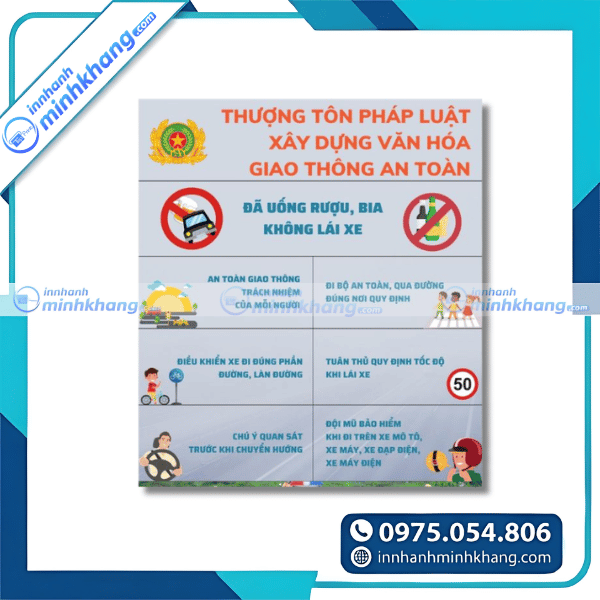 Mẫu tờ rơi an toàn giao thông nội dung trực quan