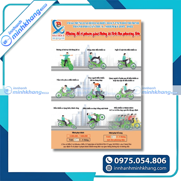 Mẫu tờ rơi tuyên truyền văn hóa giao thông văn minh