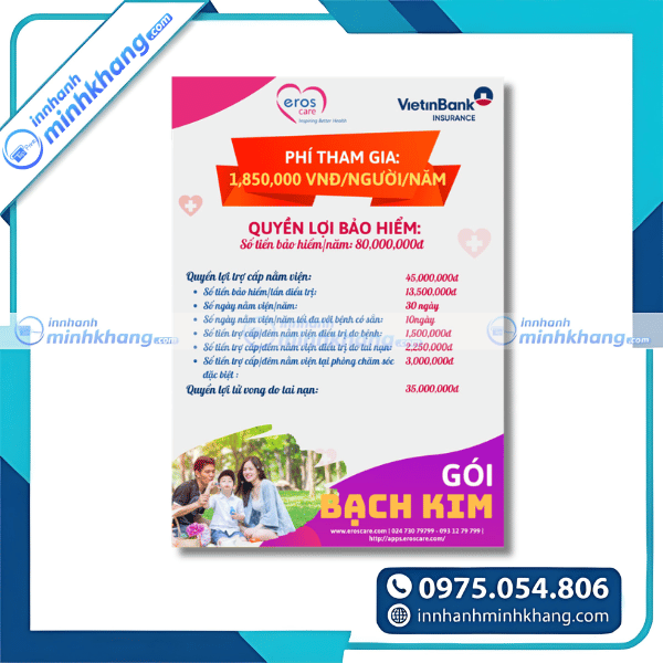 Mẫu tờ rơi bảo hiểm nhân thọ với bố cục sáng tạo hiện đại