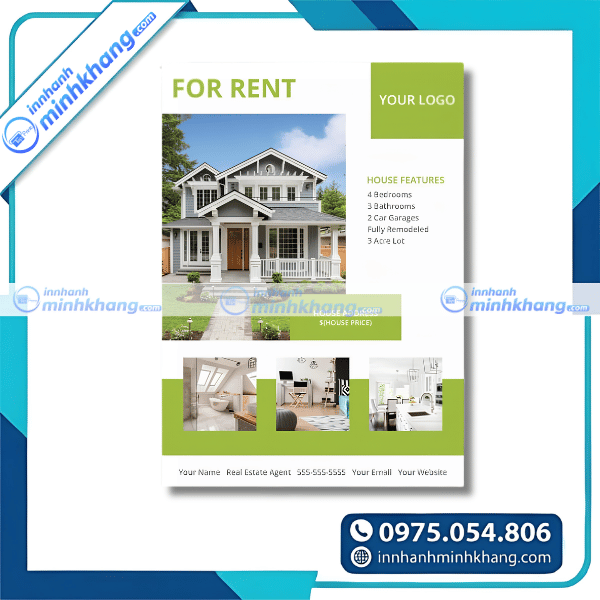 Mẫu tờ rơi cho thuê phòng trọ chung cư mini đầy đủ tiện ích và an ninh