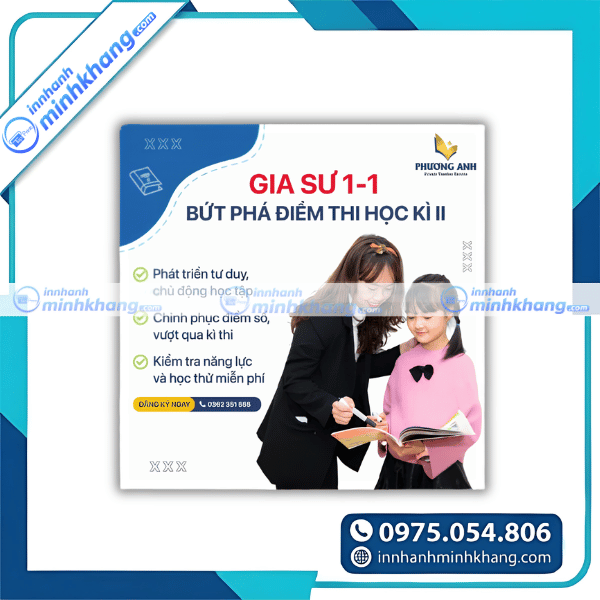Mẫu tờ rơi dạy kèm tại nhà thiết kế chuyên nghiệp thu hút học viên