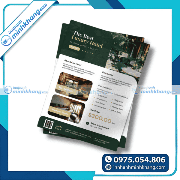 Mẫu tờ rơi khách sạn phong cách châu Âu