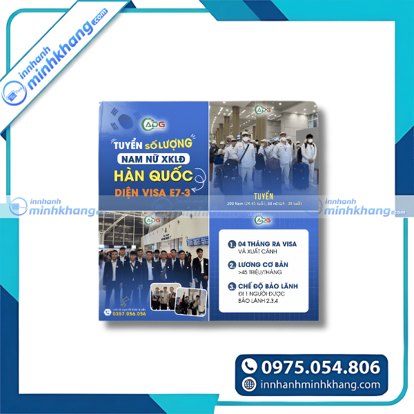 Mẫu tờ rơi tuyển lao động đi Hàn Quốc uy tín